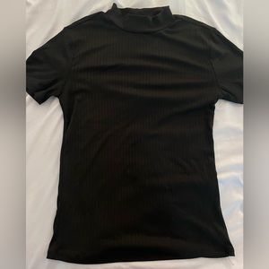 Black turtleneck shirt